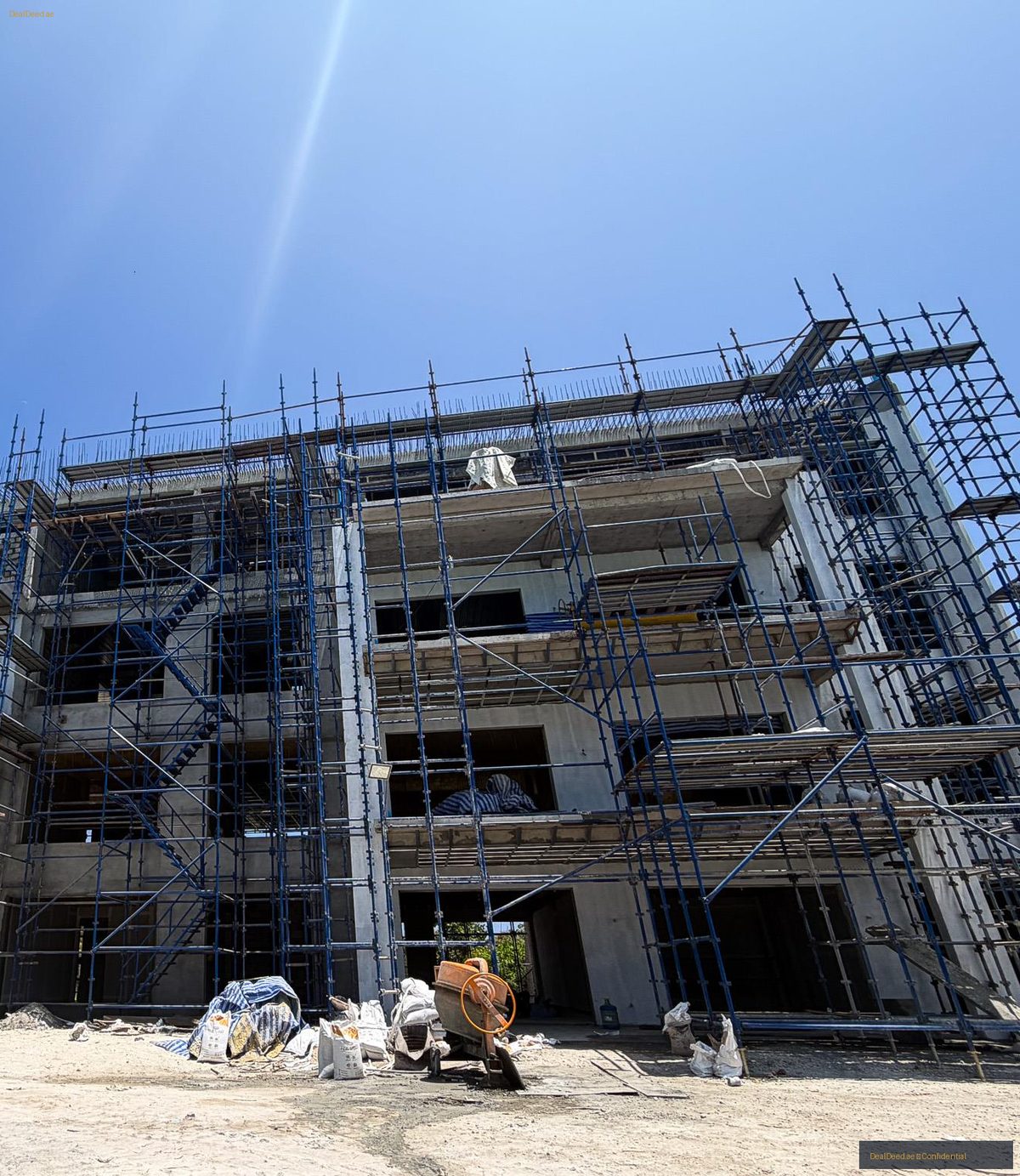 Construction progress — beachfront blocks